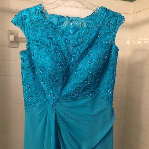 Cameron Blake JADE blue evening/MOB gown - Picture 2 of 12